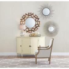 Black 32 in. x 32 in. Diamond Mirror