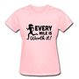 Flossy Pink Every Mile Running T Shirt Suppliers