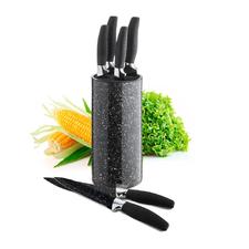 New England Cutlery 7-Piece Knife Set with Universal Block