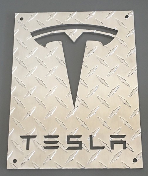 Laser Cut Tesla Sign (X-large)