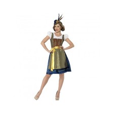 Traditional Deluxe Heidi Bavarian Costume Front View at Fancy Dress and Party