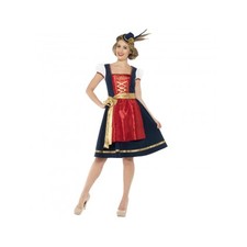 Traditional Deluxe Claudia Bavarian Costume Front View at Fancy Dress and Party