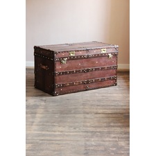 Bespoke Steamer Trunk Coffee Table in Leather