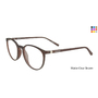 Matte Clear Brown Police V1973 Eyeglasses.