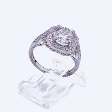 Edwardian Filigree Platinum 2.52 Carat Diamond Engagement Ring - Romantic Jewelers