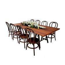Brown Wood Tables | Black Label Events