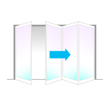 Nufold Bifold Doors - Door Opening Option - 4 Door Right