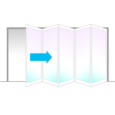 Nufold Bifold Doors - Door Opening Option - 5 Door Right