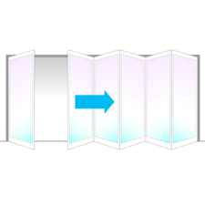 Nufold Bifold Doors - Door Opening Option - 6 Door Right