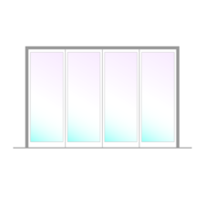 Nufold Bifold Doors - Door Opening Option - 4 Door Closed