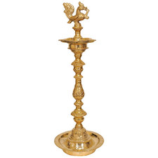 Large-Size-Five-Wick-PEACOCK-LAMP-WITH-STAND