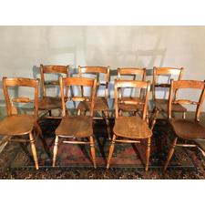 8 Antique Oxford dining chairs 