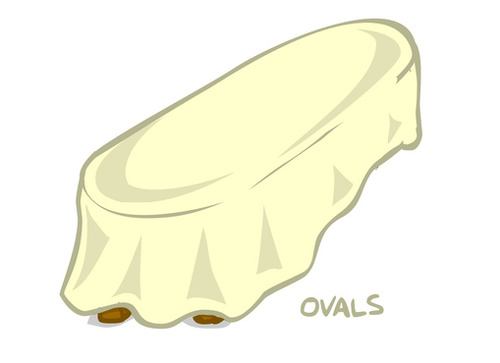 Black & White Damask Oval T...