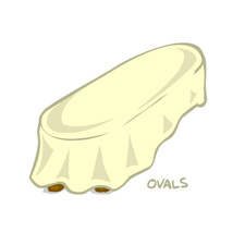 Black & White Damask Oval Tablecloths | Trendy Tablecloths