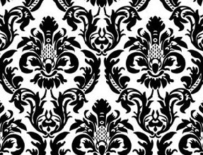 Black & White Damask Fabric...