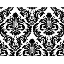 Black & White Damask Fabric Swatch | Trendy Tablecloths