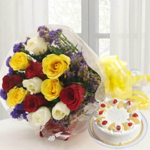 Mix Flowers n Cakes - Online Flower and Cake Delivery - Send Valentine Gifts for Him Online