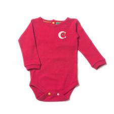 Raspberry Pointelle Baby Body - Organic Fairtrade Cotton
