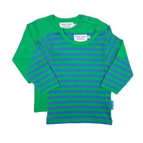 Green Stripe Long-sleeved T...