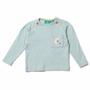 Aqua Sky Pointelle Long Sleeve Tee - Organic Fairtrade Cotton