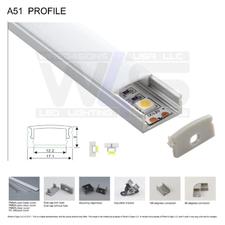 Surface Mount LED Strip Channel - Model A51 [Profile Only]| Wired4Signs USA | 