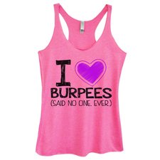 Womens Tri-Blend Tank Top - I Love Burpees – Womens Tank Tops