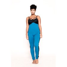 Lights Out- Black and Blue PJ Pant Set