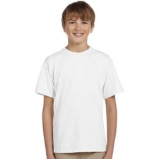 Gildan Kids White 100% Softstyle cotton T-Shirts