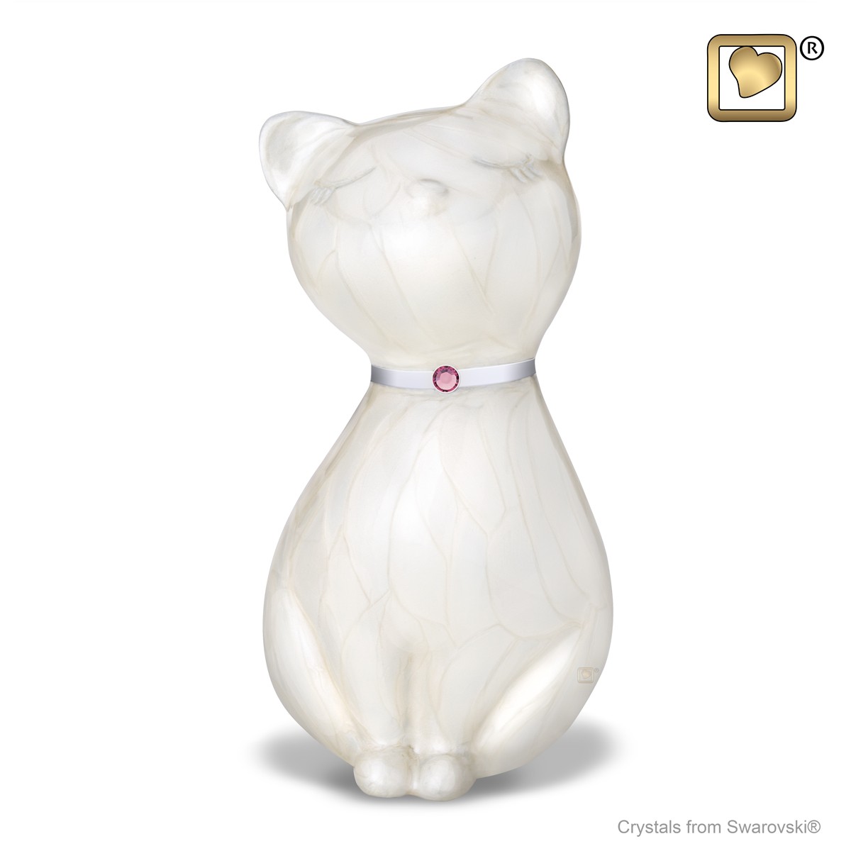 Princess Cat White Pet Urn