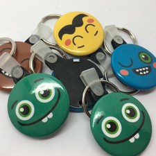  1.25" Round Custom Button Keychain 