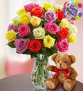 Happy Birthday Assorted Ros...