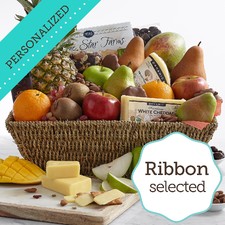 Ultimate Organic Gift Basket with Personalized Ribbon