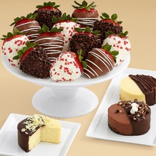 Dipped Cheesecake Trio & Full Dozen Valentine's Strawberries