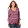 Oh Baby by Motherhood Striped Ruched Tee - Maternity Plus