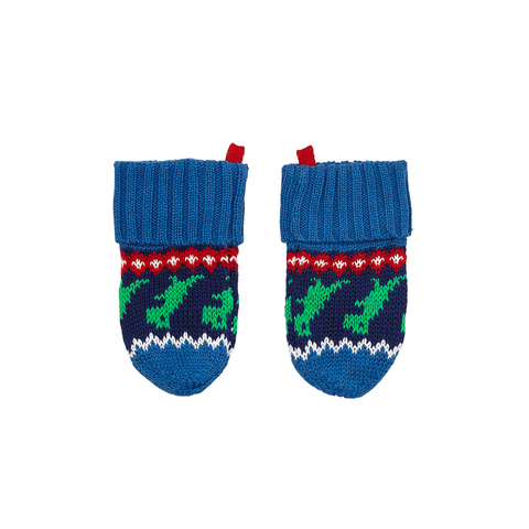 Dino Knitted Mittens -  Fle...