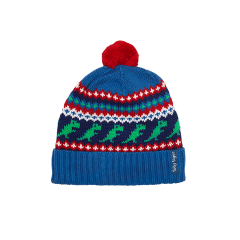 Dino Knitted Hat - Fleece L...