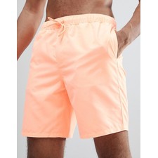  Swim Shorts In Acid Orange Mid Length