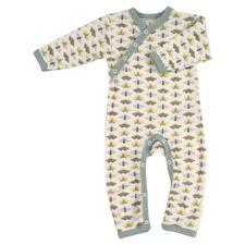 Pigeon Organics Country Garden Romper - Blue Moth