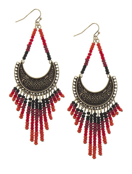 Beautiful Red Boho Crescent...