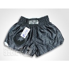 Platinum Series - Black Quantum Pattern Muay Thai Shorts