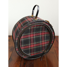 Free People Vintage Round Plaid Suitcase