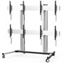 QVS01-446FW - Video Wall TV Cart / Trolley, 4 Screens (2x2)