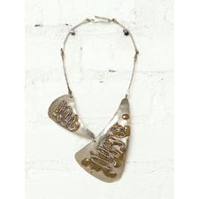 Free People Vintage Pieced Together Silver Necklace