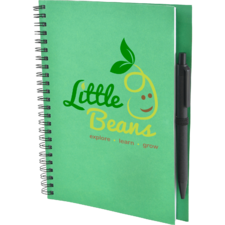 A5 Recycled Card Notebook with Pen