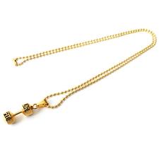 LIVEFIT™ Dumbbell Pendant Necklace - Gold – LIVEFIT WORLDWIDE LTD | ACTIVE X LIFESTYLE