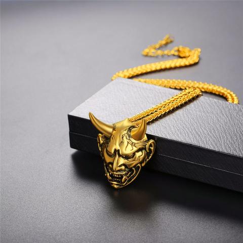 Gothic Evil Skull Pendant N...