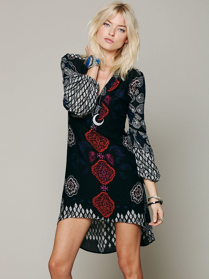 Free People Peacemaker Print Shapeless Dress at Free People Clothing Boutique