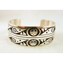 Hopi Clifton Mowa Sterling Silver Native American Cuff Bracelet