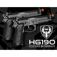 hg190 airsoft pistols blowback gas co2