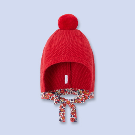 Red Liberty print hat for b...